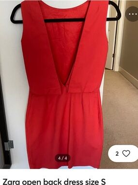 Zara Basics Open Back Dress